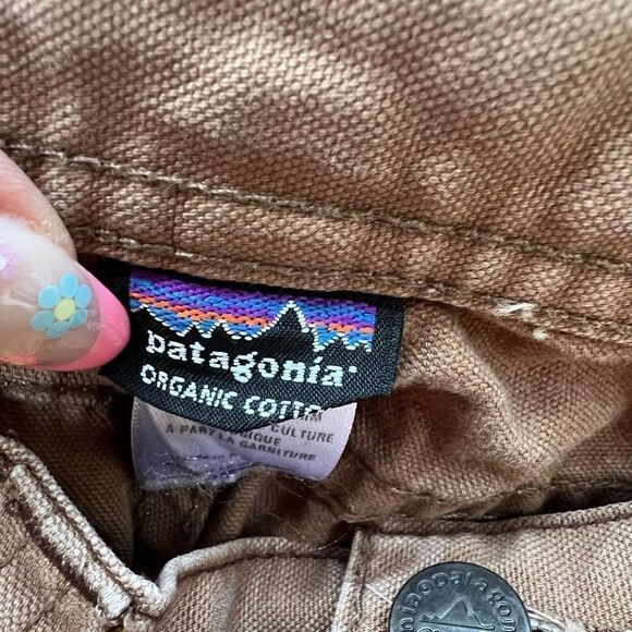 Vintage Patagonia Canvas Work Pants Organic Cotton Utility Wide Leg women’s sz 8 - Picture 4 of 8